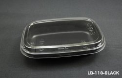 LB-118 Black Disposable Plastic Lunch Box (1200pcs)