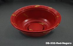 DB-332 Red Negoro Disposable Plastic Bowl (900pcs)