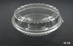 H-18 Clear Plastic Non-Locking Food Container (800pcs)
