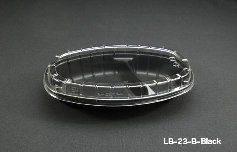 LB-23-B Black Disposable Plastic Lunch Box (1200pcs)